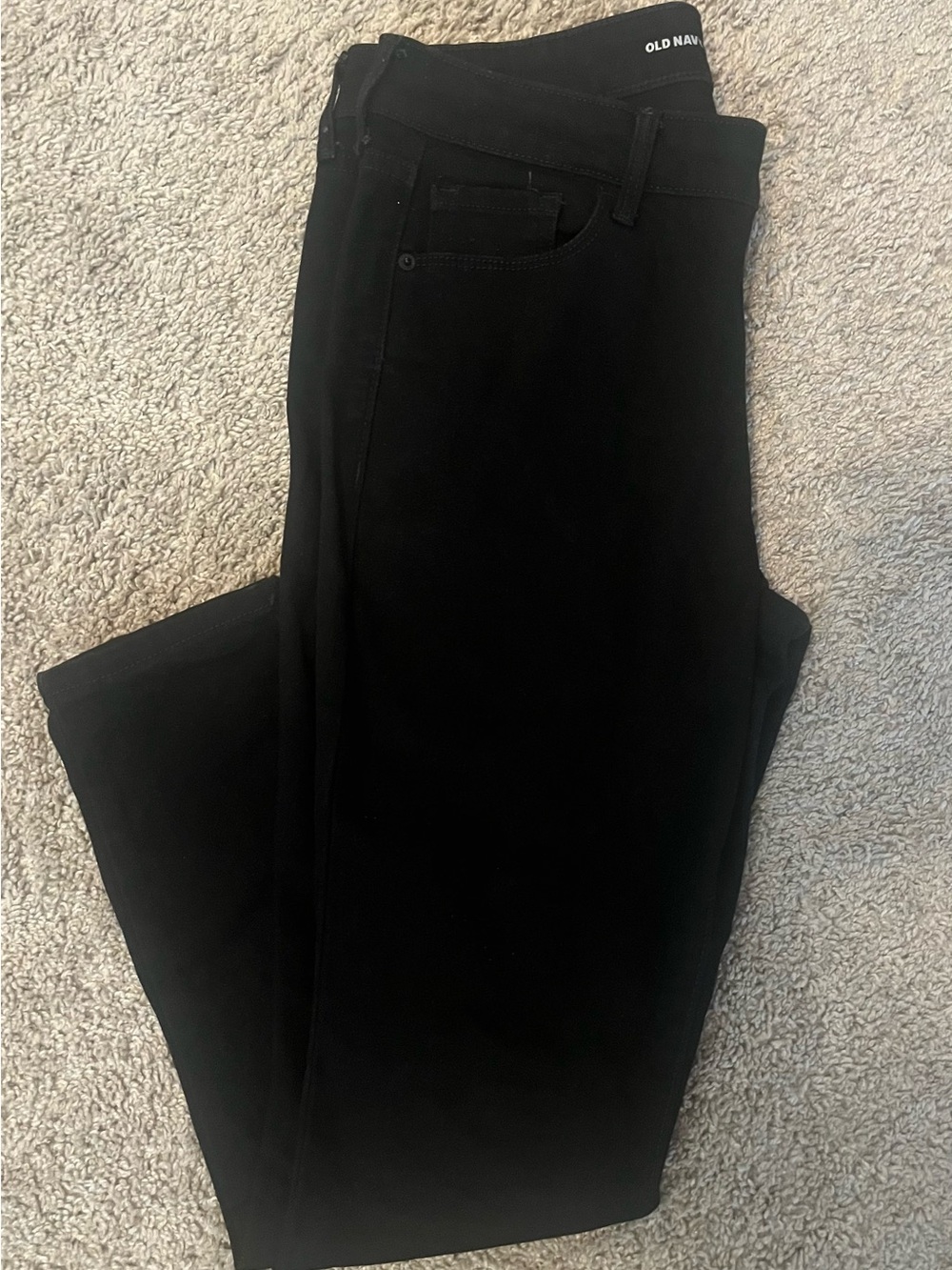 Old Navy Black Mid-Rise Rockstar Super Skinny Jeans